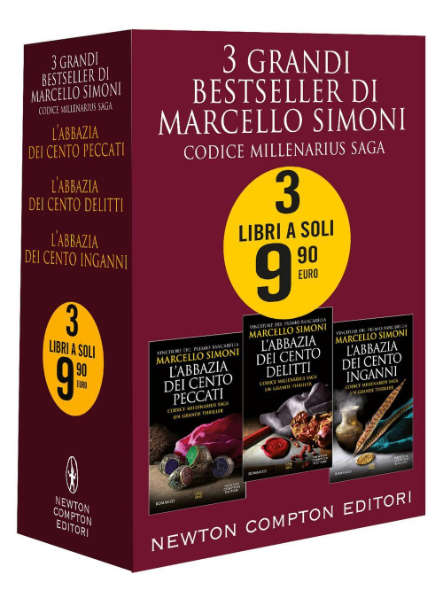 17278648886676-libro3grandibestsellerdimarcellosimonicodicemillenariussagalabbaziadeicentopeccatilabbaziadeicentodelittilabbaziadeicentoingannieditorenewtoncomptoneditorianno2022