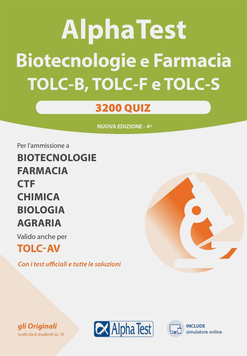 17279030054445-libroalphatestbiotecnologieefarmaciatolcbtolcfetolcs3200quiznuovaedizconsoftwaredisimulazioneeditorealphatestanno2021