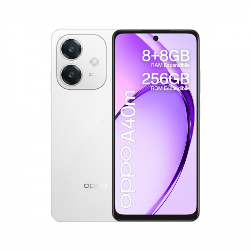 17288242204024-oppoa40msmartphonefotocameraai50mpselfie5mpdisplay66790hzlcdhd5100mahram16gb88rom256gbip54versioneitaliastarlightwhite