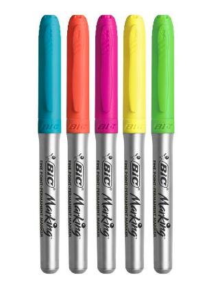 17320201821834-bic968410evidenziatore5pzpuntaconicabluverdearancionerosagiallo